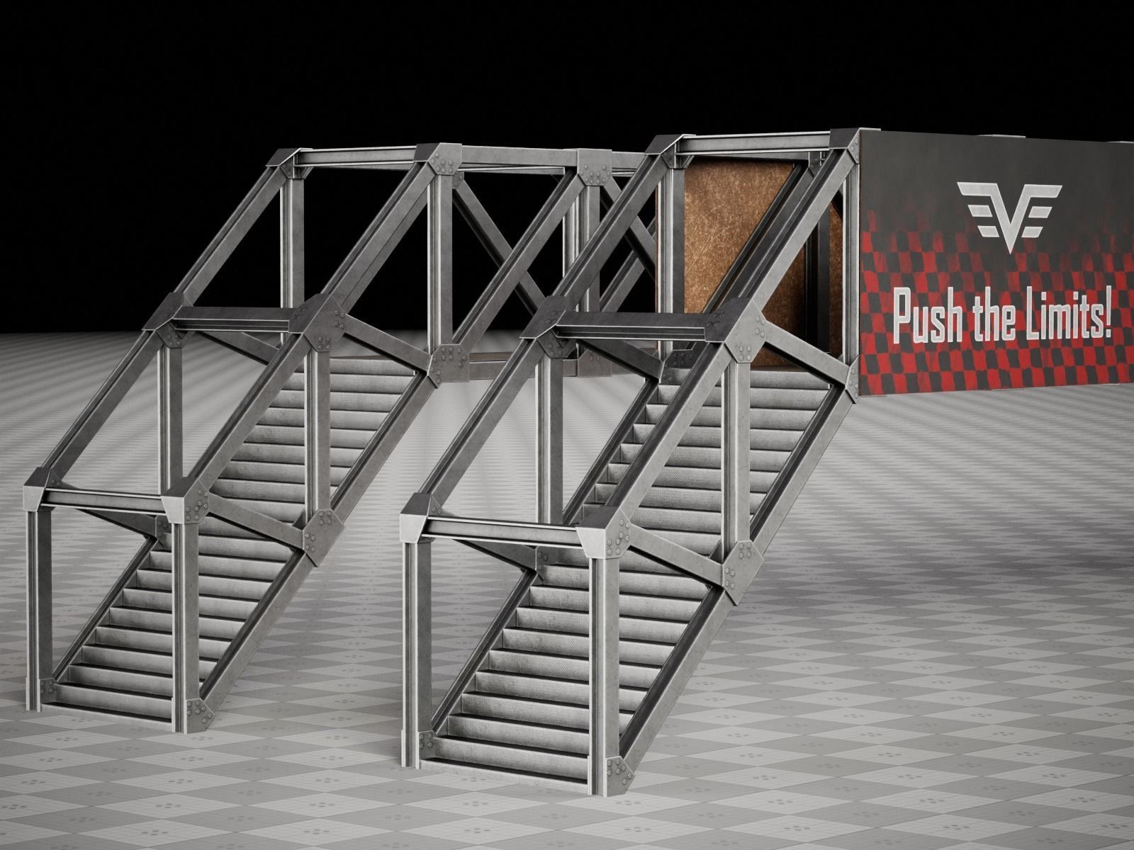 Bridge Racing Track Game 3D model Low-poly Low-poly 3D model_6