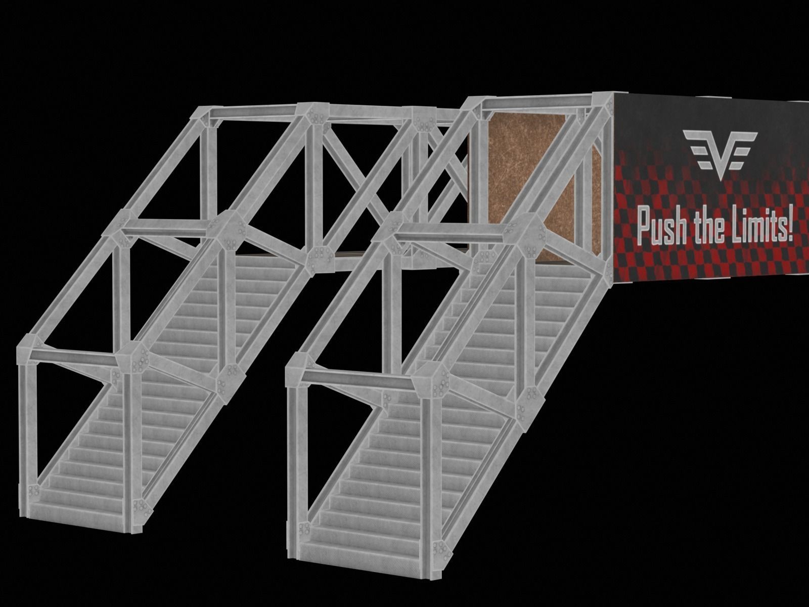Bridge Racing Track Game 3D model Low-poly Low-poly 3D model_12