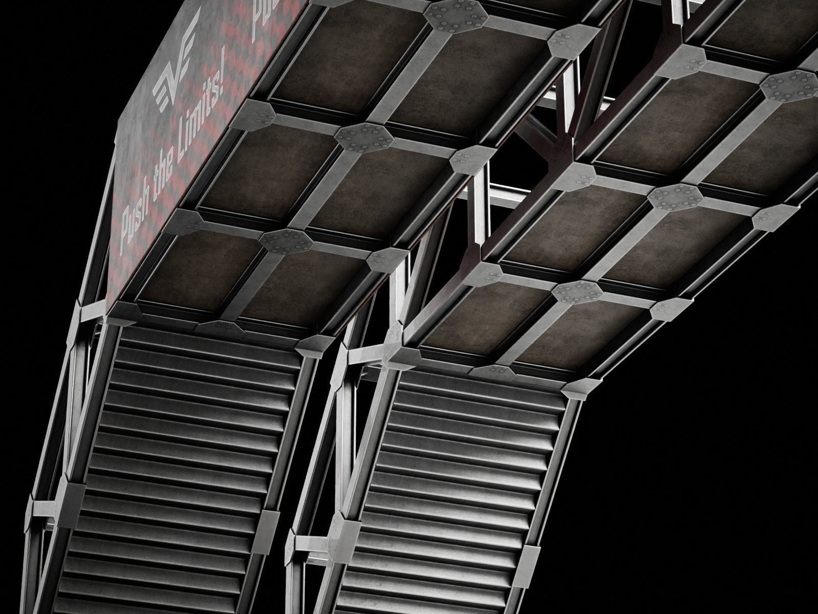 Bridge Racing Track Game 3D model Low-poly Low-poly 3D model_9