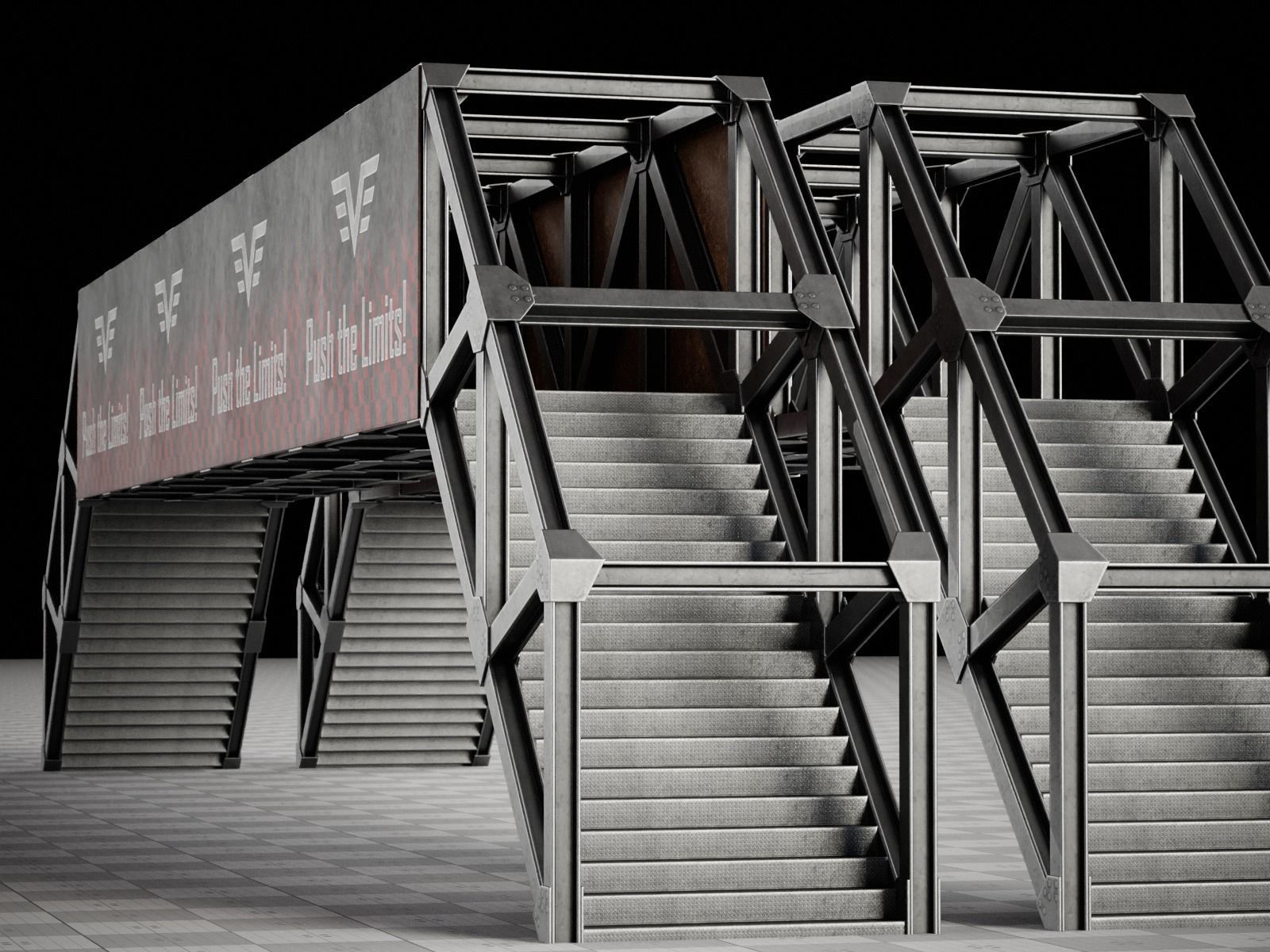 Bridge Racing Track Game 3D model Low-poly Low-poly 3D model_8