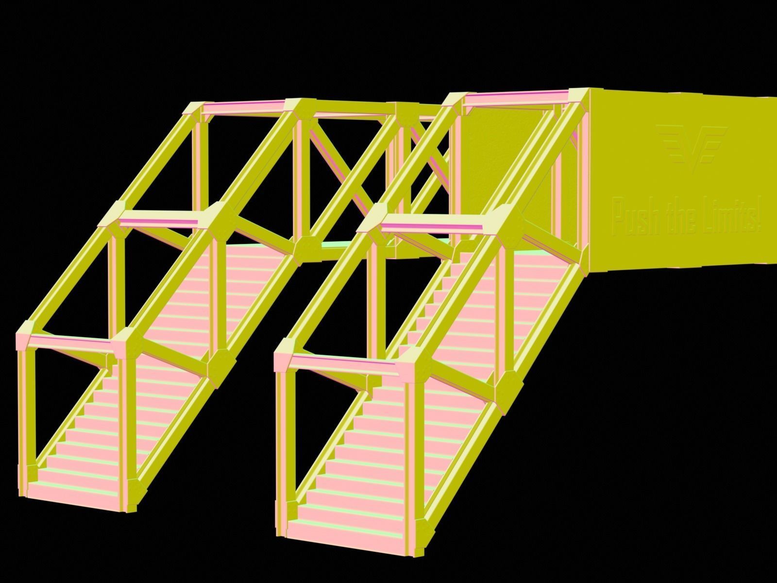 Bridge Racing Track Game 3D model Low-poly Low-poly 3D model_13