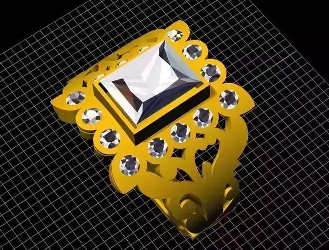 ladies stone ring 3dm file 