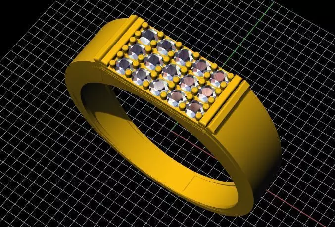 male stone ring 3dm file 3D print model