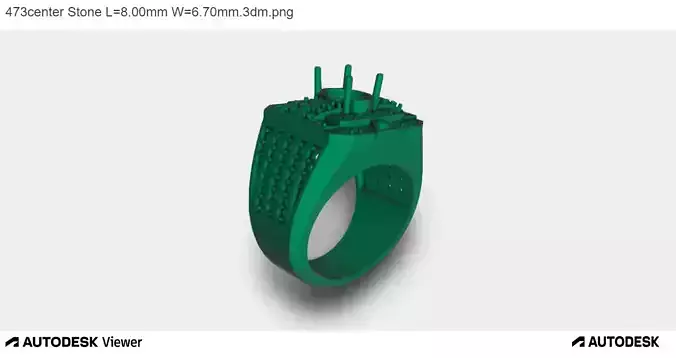 Men Ring with a Round Cut Center Stone