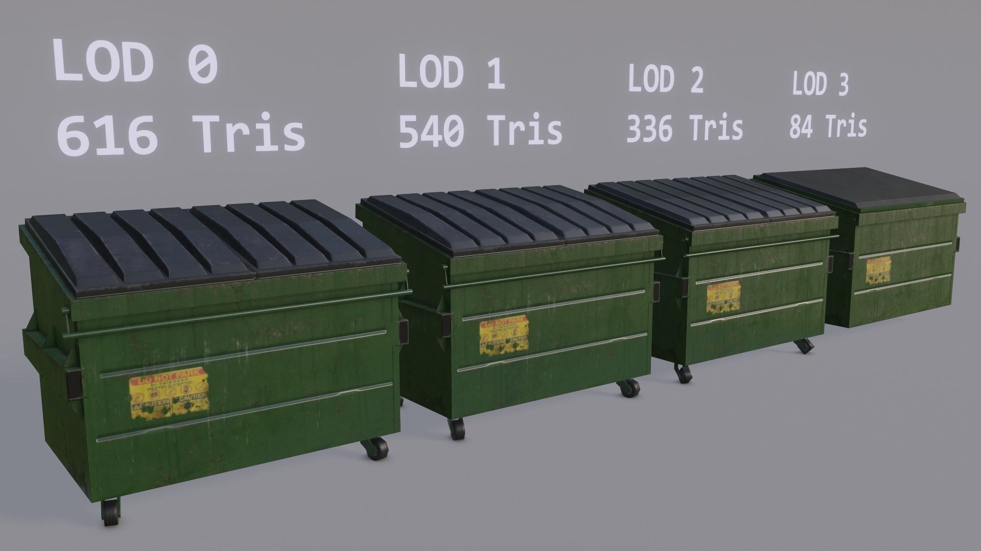 Trash can Free low-poly 3D model_2
