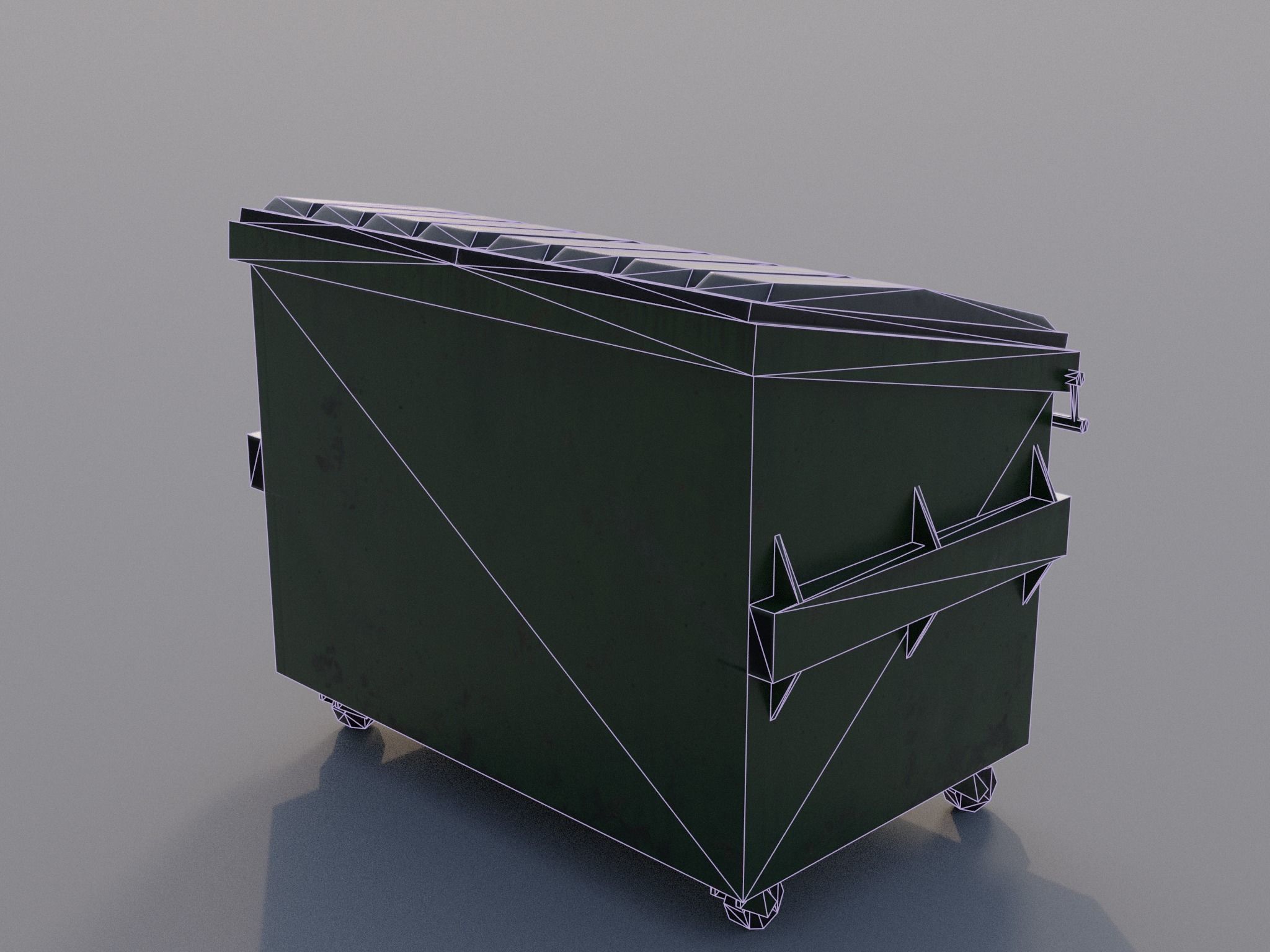 Trash can Free low-poly 3D model_17