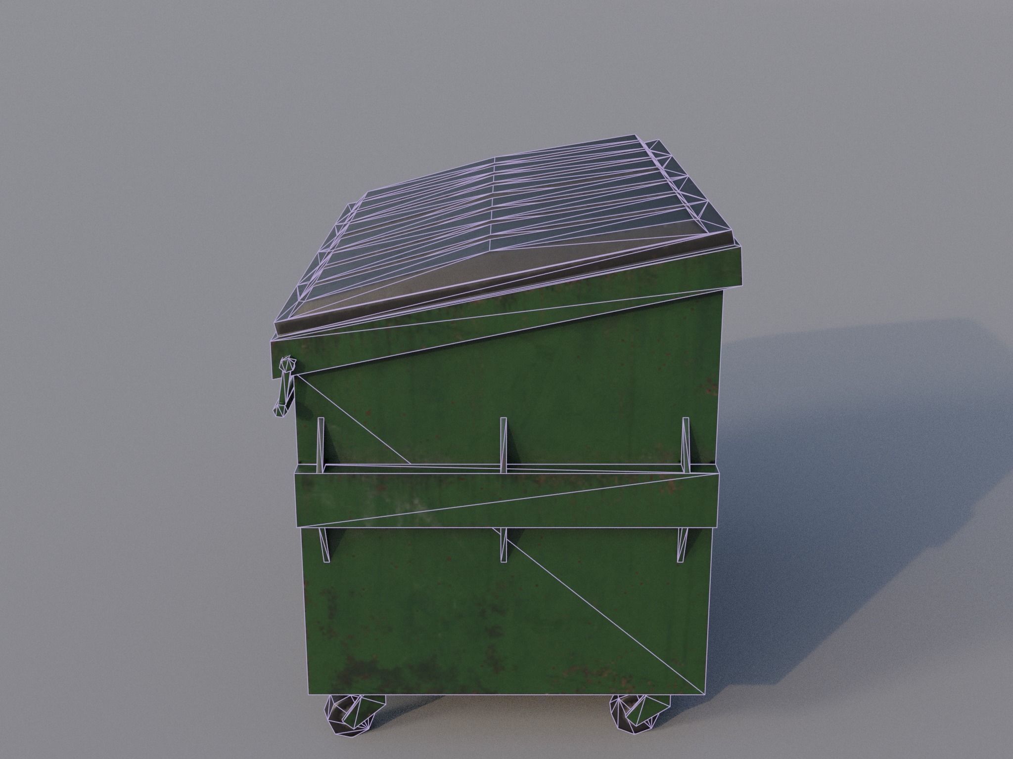 Trash can Free low-poly 3D model_14