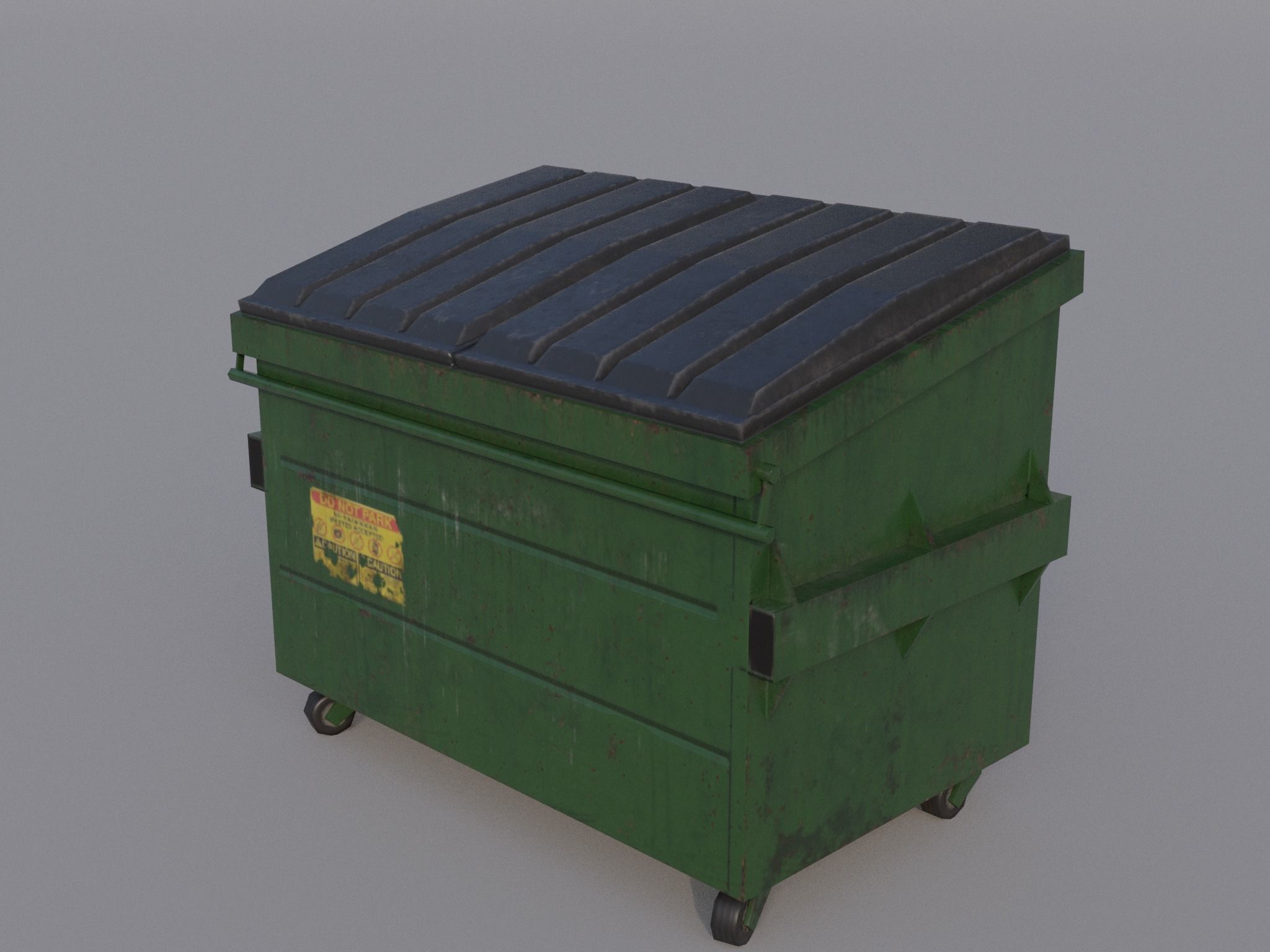 Trash can Free low-poly 3D model_5
