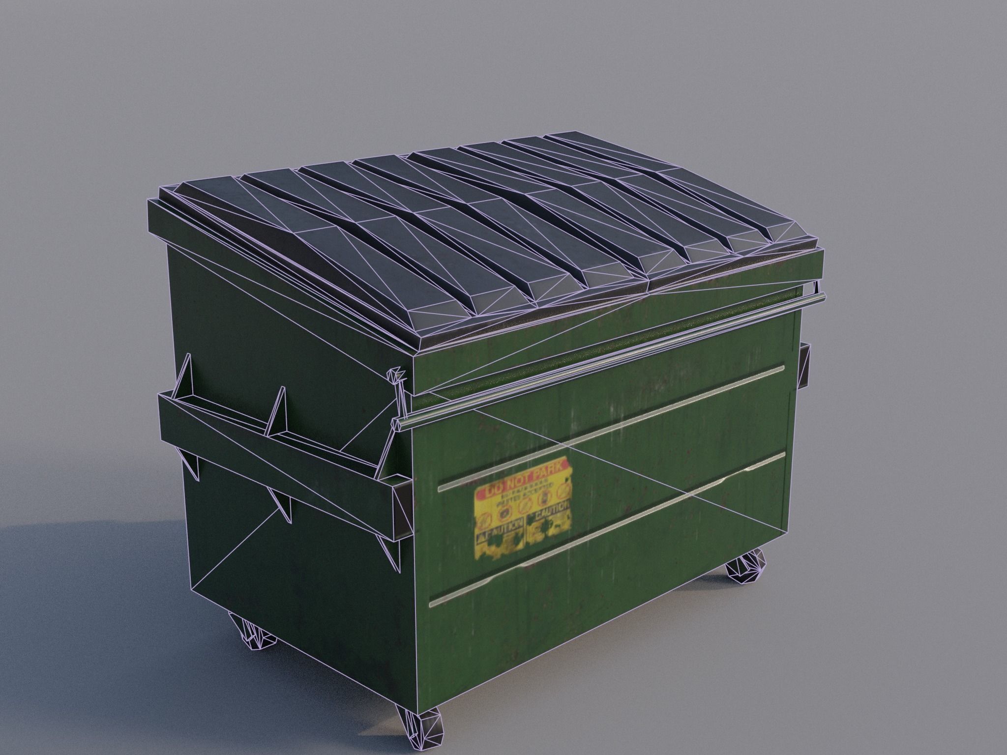 Trash can Free low-poly 3D model_19