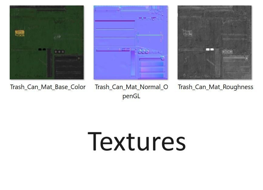 Trash can Free low-poly 3D model_24