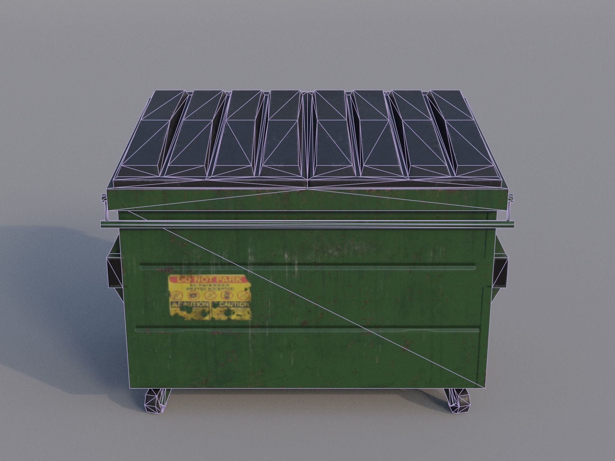 Trash can Free low-poly 3D model_12