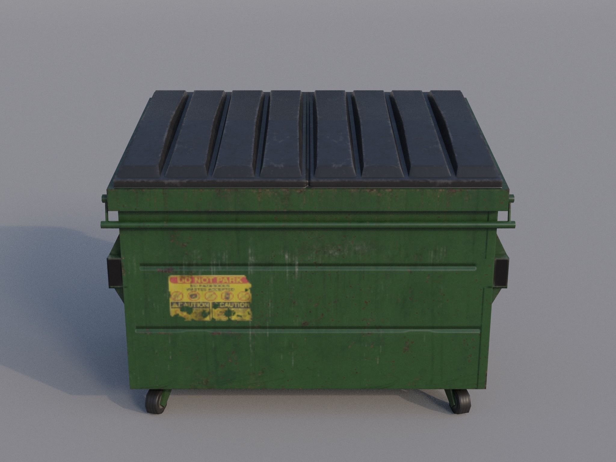 Trash can Free low-poly 3D model_4