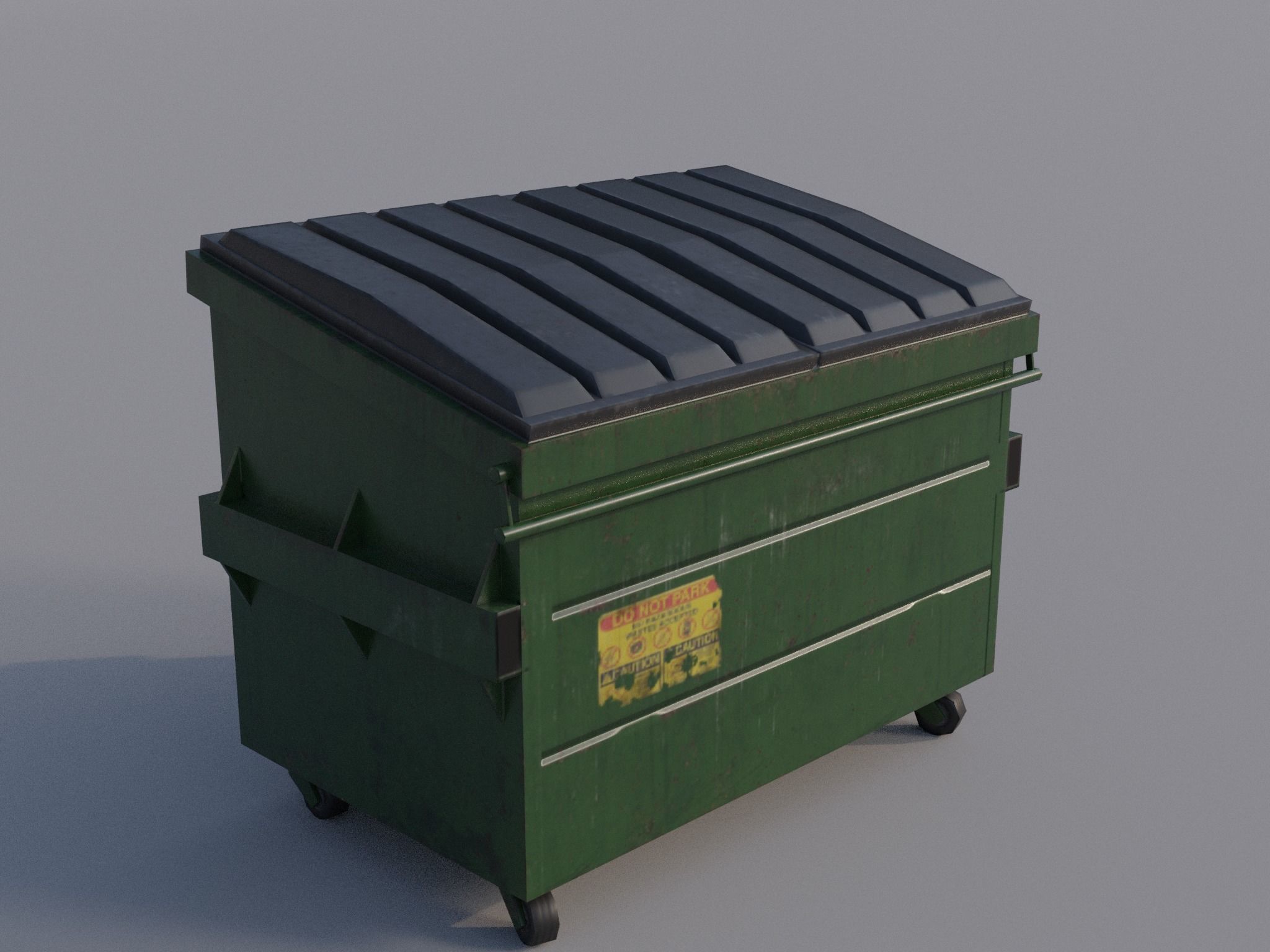 Trash can Free low-poly 3D model_11