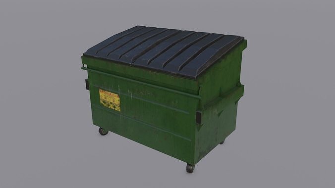 Trash can Free low-poly 3D model