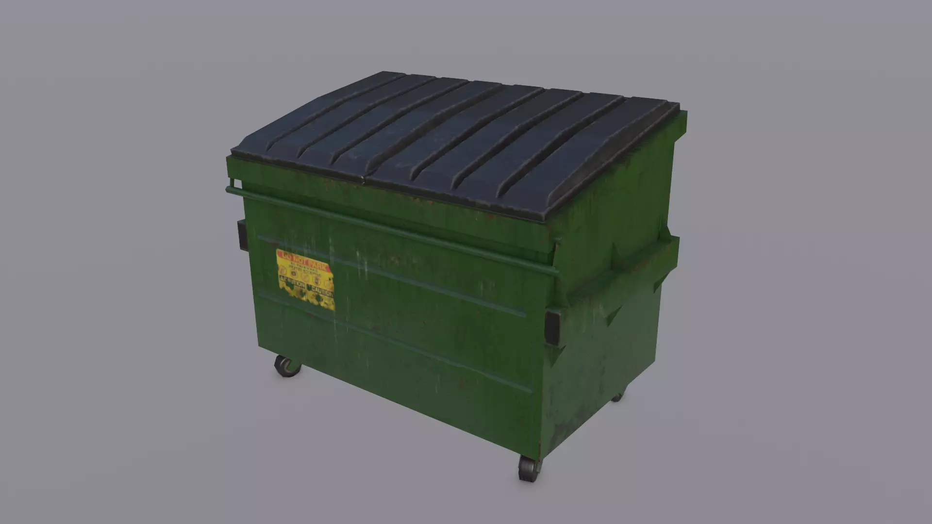 Trash can Free low-poly 3D model_0