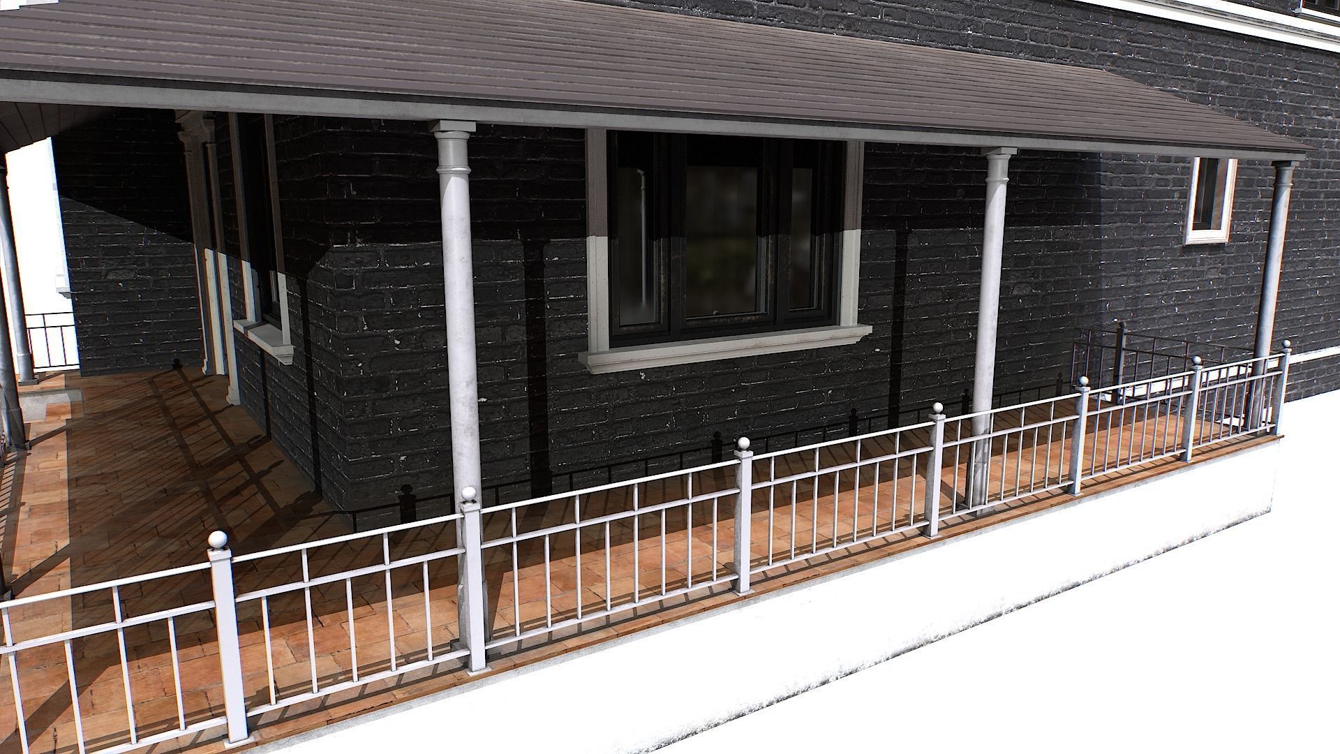 House 2 Low-poly 3D model_8