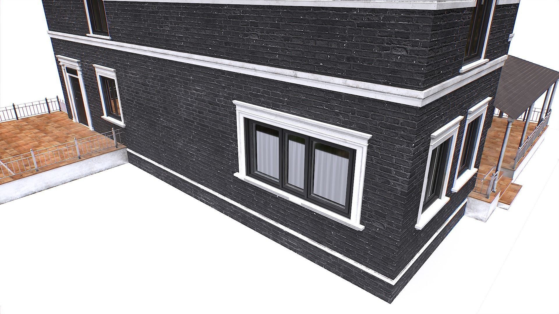 House 2 Low-poly 3D model_6