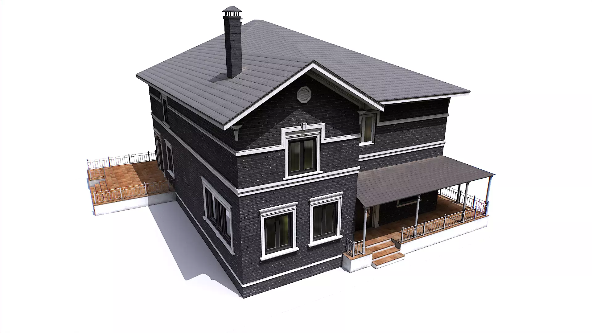 House 2 Low-poly 3D model_0