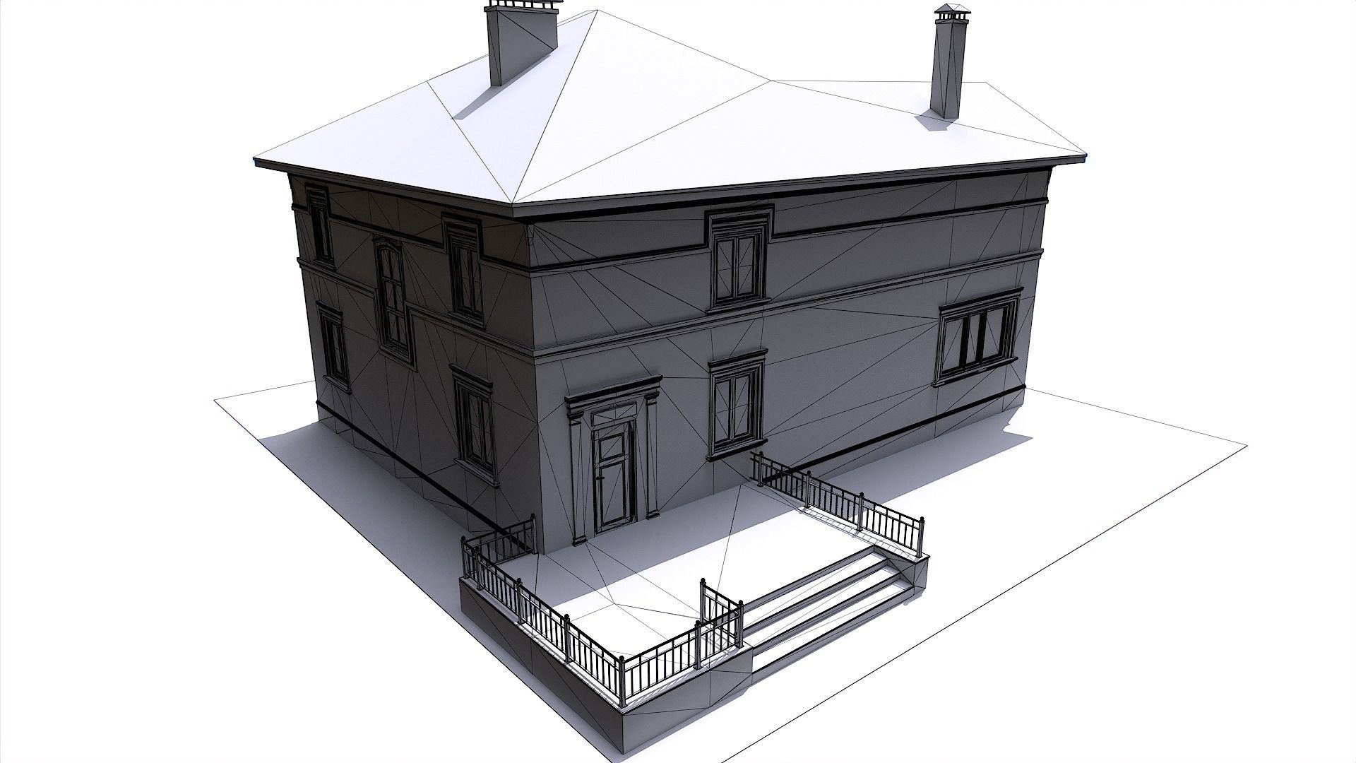 House 2 Low-poly 3D model_11
