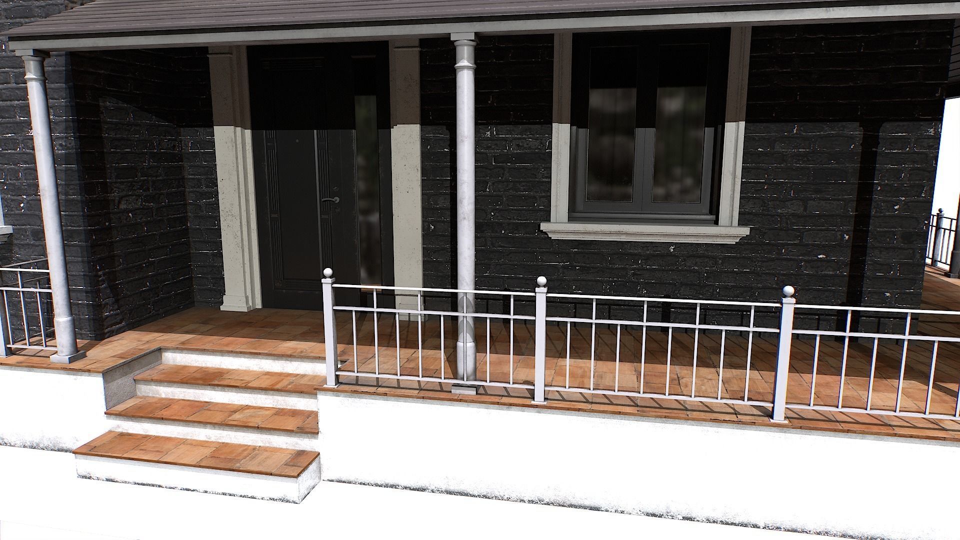 House 2 Low-poly 3D model_7