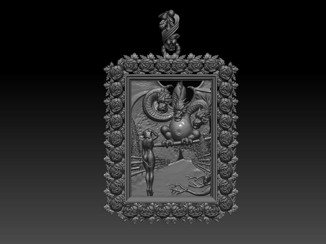 A woman with a dragon face 3D Print Model 3D print model_8