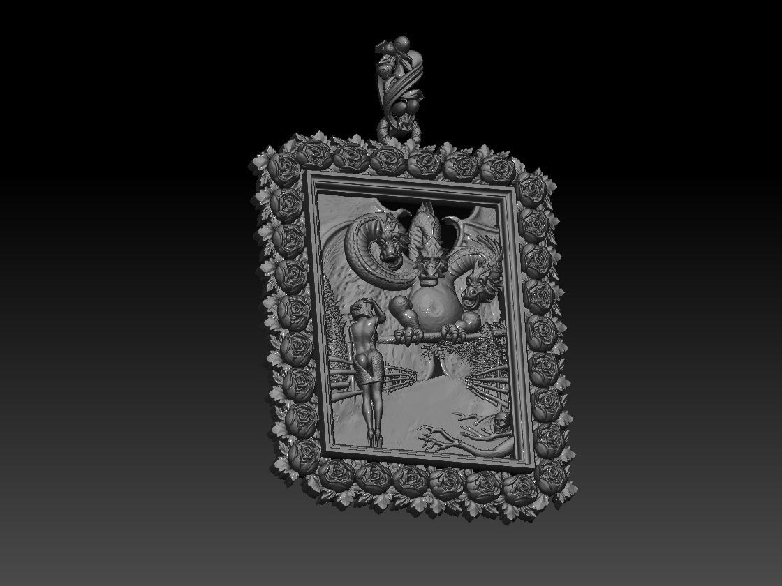 A woman with a dragon face 3D Print Model 3D print model_1