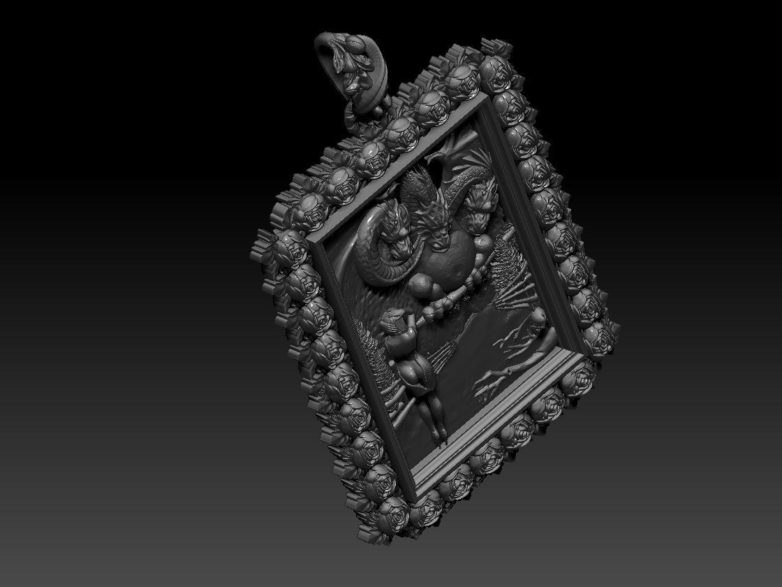 A woman with a dragon face 3D Print Model 3D print model_5