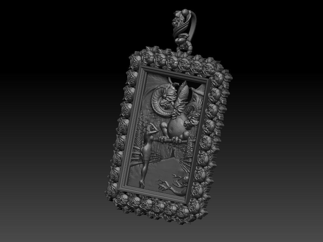 A woman with a dragon face 3D Print Model 3D print model_6