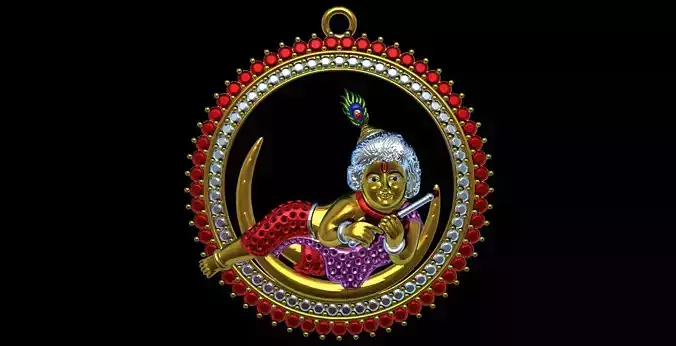 KRISHNA PENDANT 3D print model