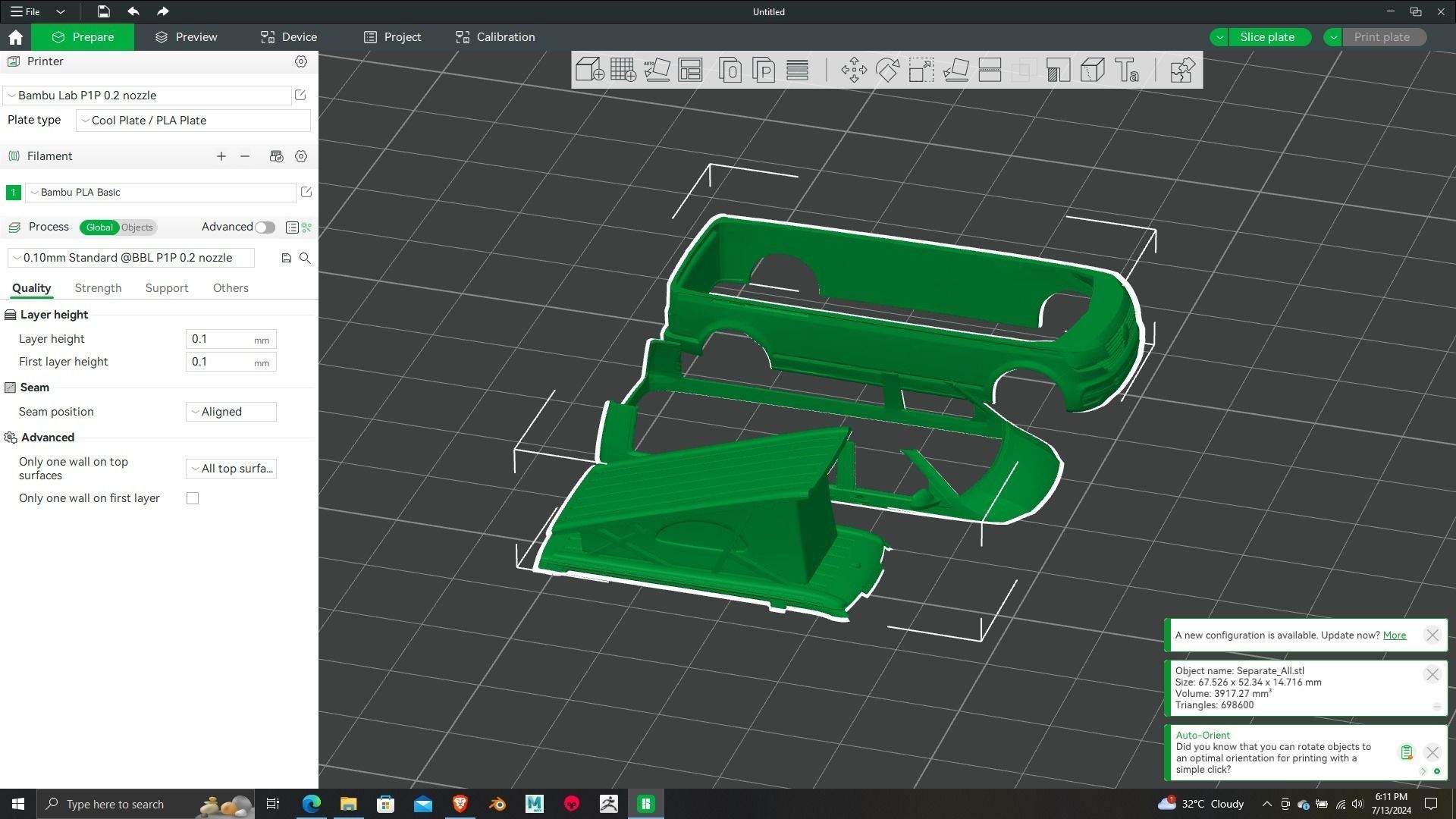 Volkswagen California T5 LWB RC 3D Model Printing ready 3D print model_15