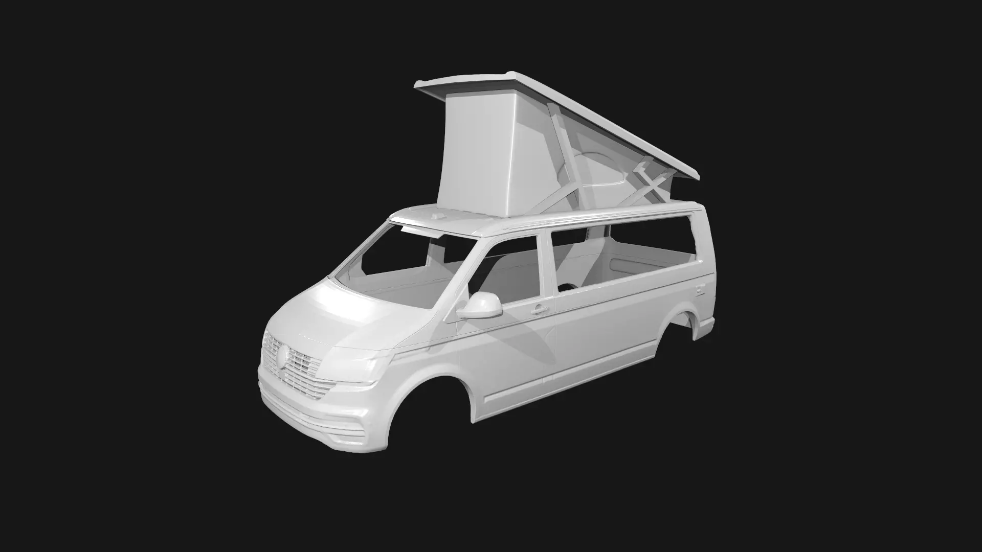 Volkswagen California T5 LWB RC 3D Model Printing ready 3D print model_0