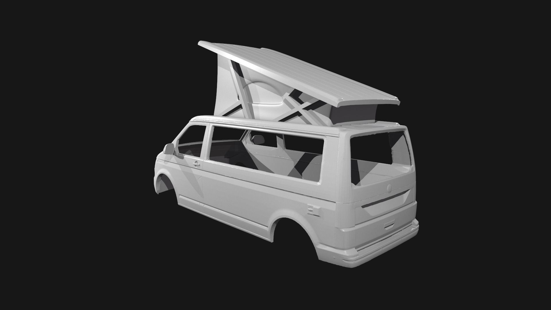 Volkswagen California T5 LWB RC 3D Model Printing ready 3D print model_3