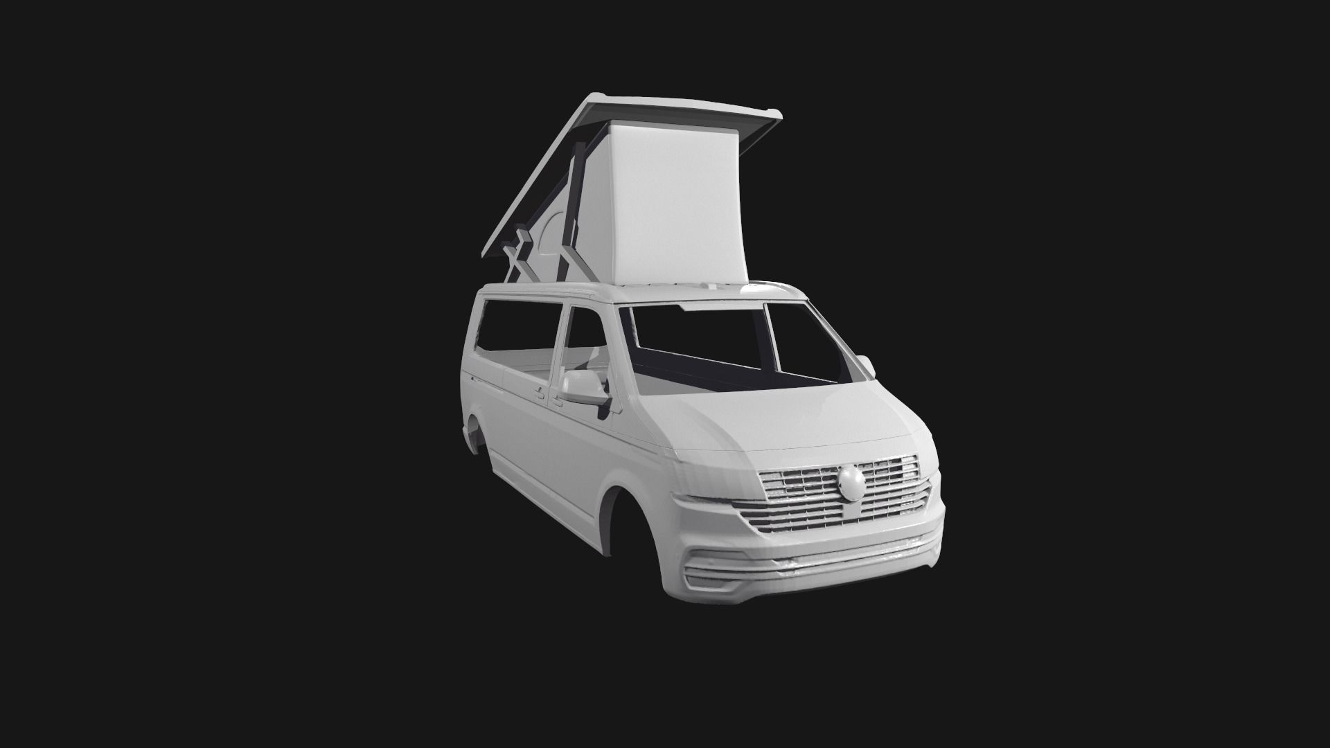 Volkswagen California T5 LWB RC 3D Model Printing ready 3D print model_11