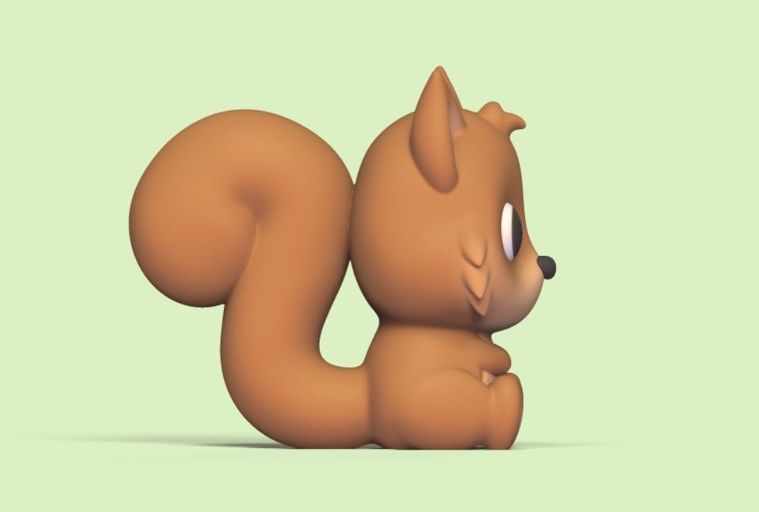 Cute Baby Squirrel 3D print model_2