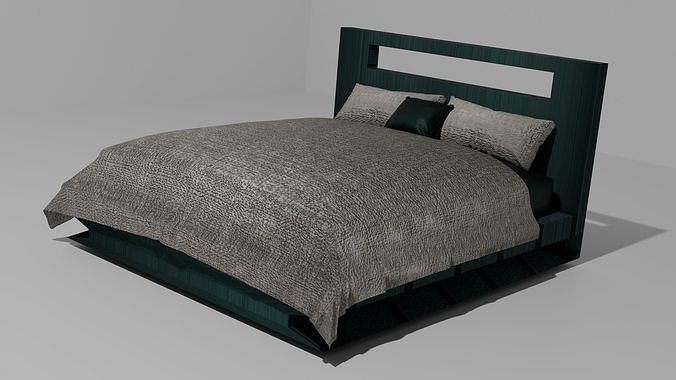 Green Bed 3D model