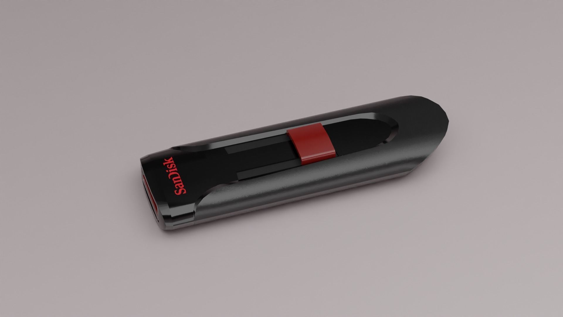 USB Memory Stick- Pendrive Low-poly 3D model_2