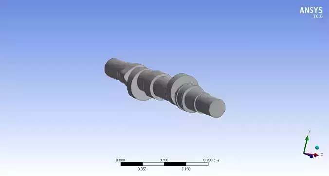 Camshaft 3d model design in Mechanical Engineering 3D print model