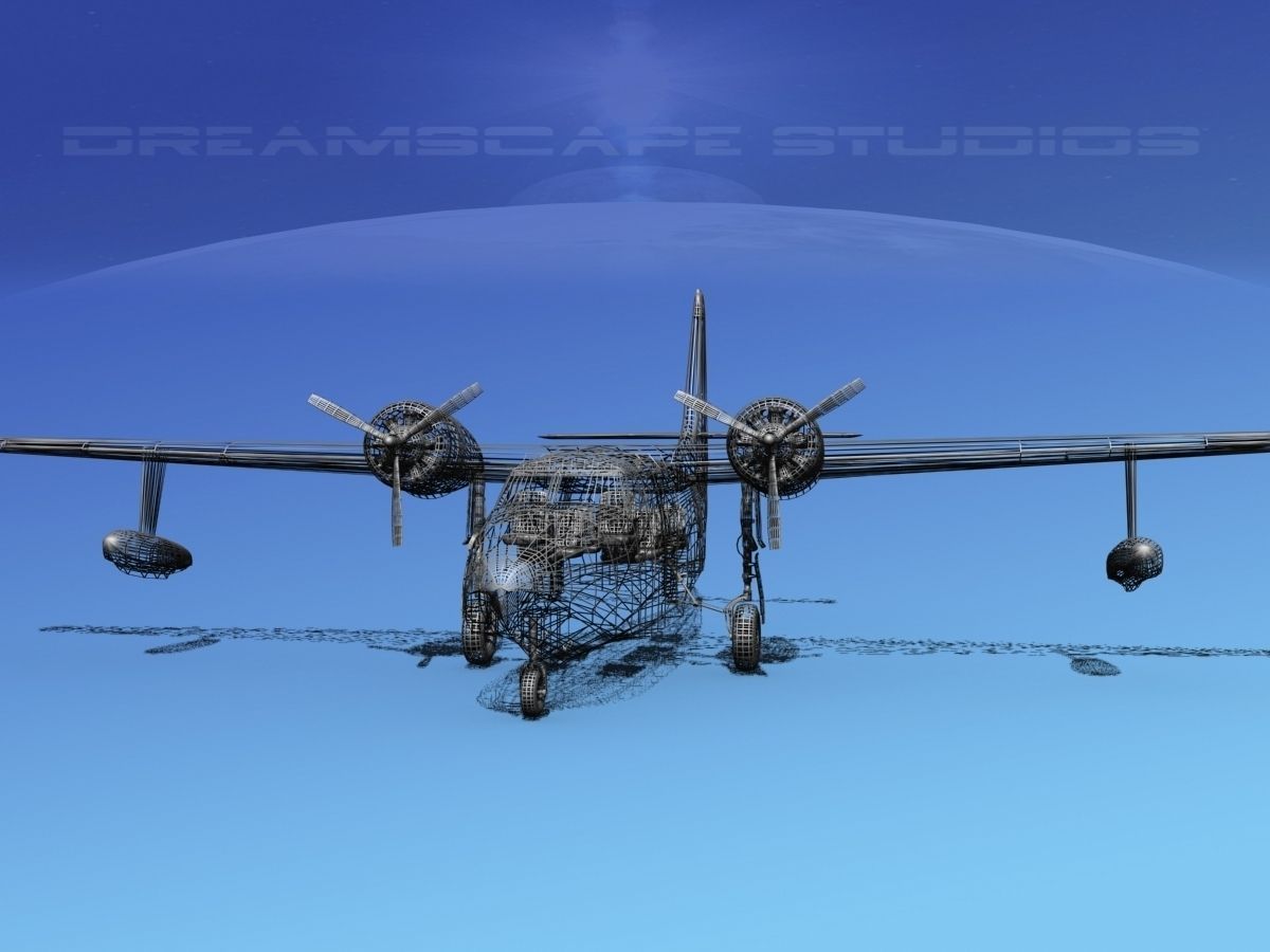 Grumman G-73 Mallard V13 3D model_1