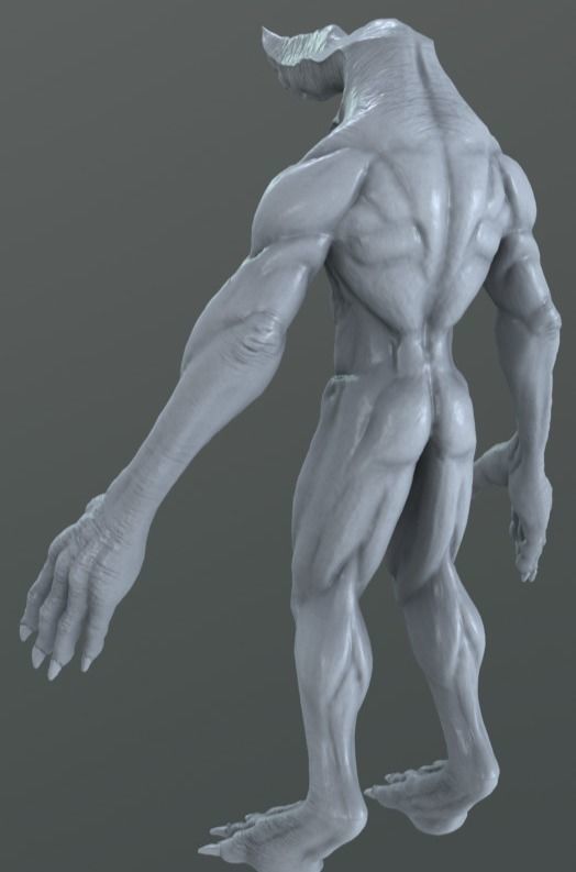 FEAR CREATURE - PRINTING3D - VIDEOGAMES Low-poly 3D model_13