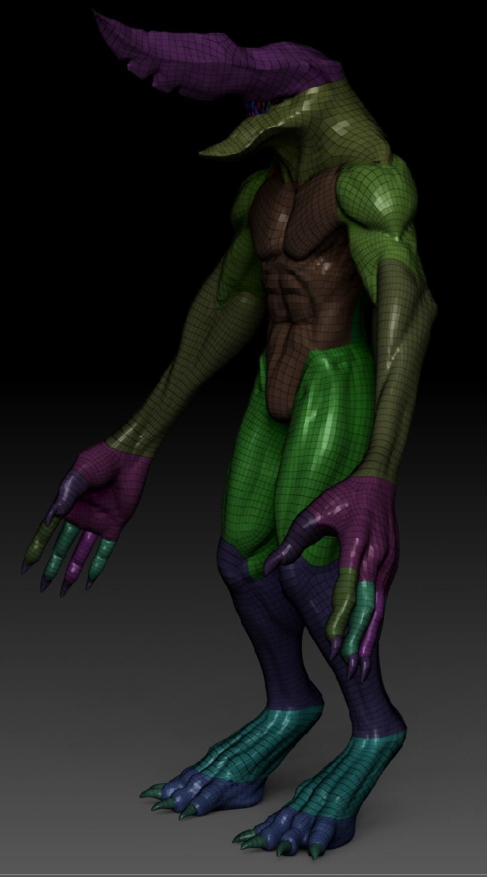 FEAR CREATURE - PRINTING3D - VIDEOGAMES Low-poly 3D model_8