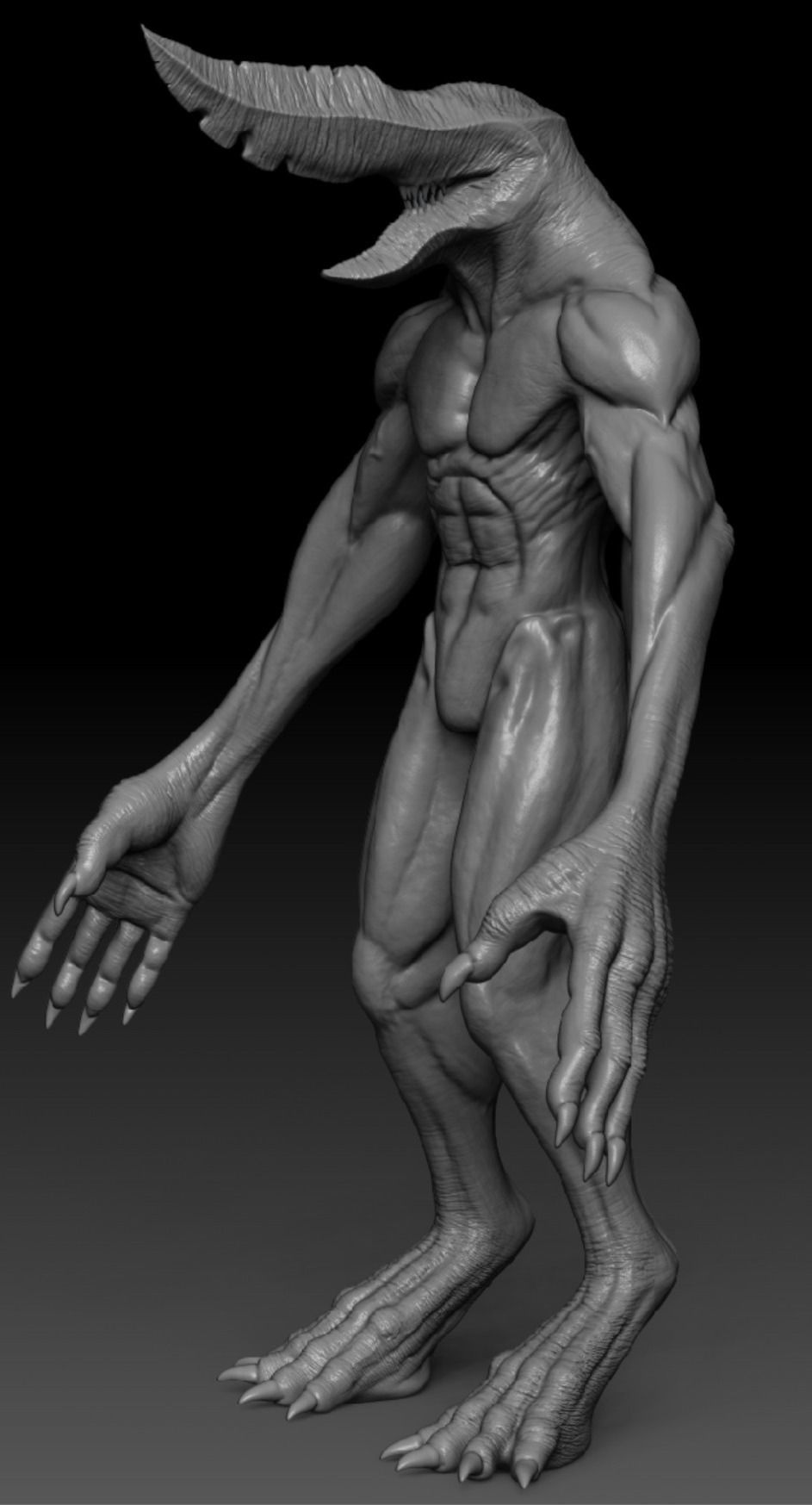 FEAR CREATURE - PRINTING3D - VIDEOGAMES Low-poly 3D model_7