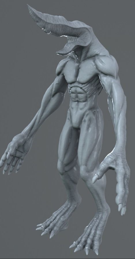 FEAR CREATURE - PRINTING3D - VIDEOGAMES Low-poly 3D model_12