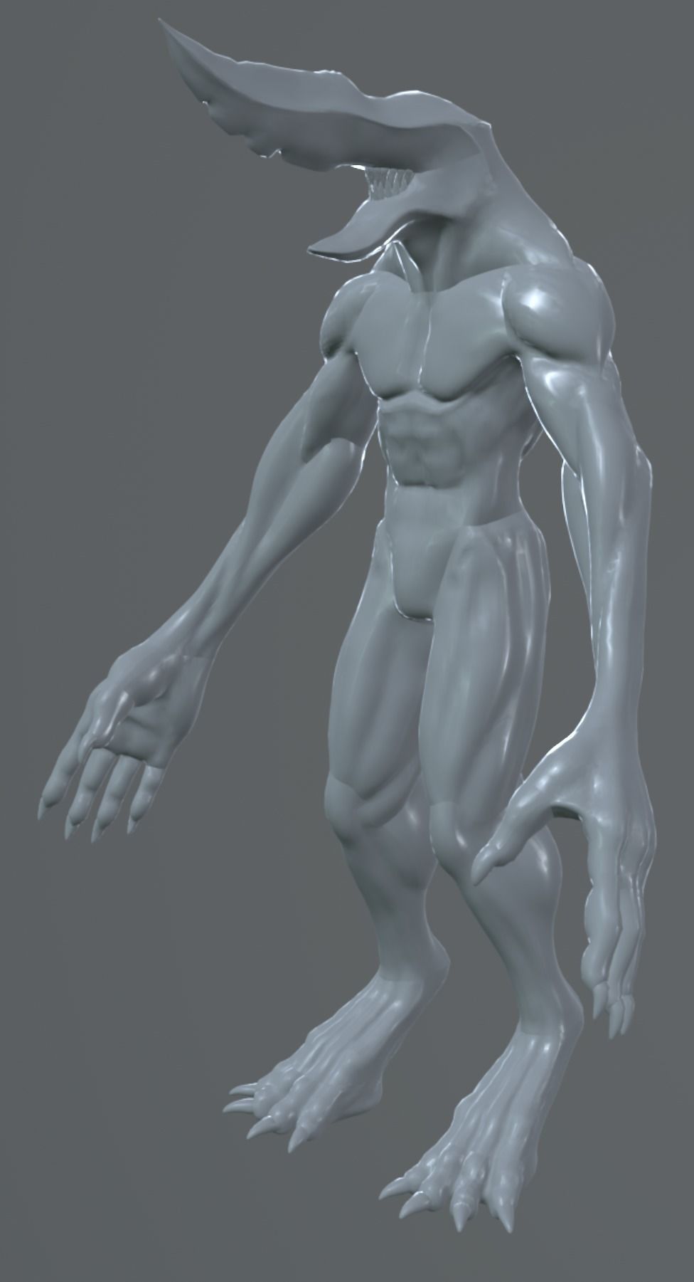 FEAR CREATURE - PRINTING3D - VIDEOGAMES Low-poly 3D model_11