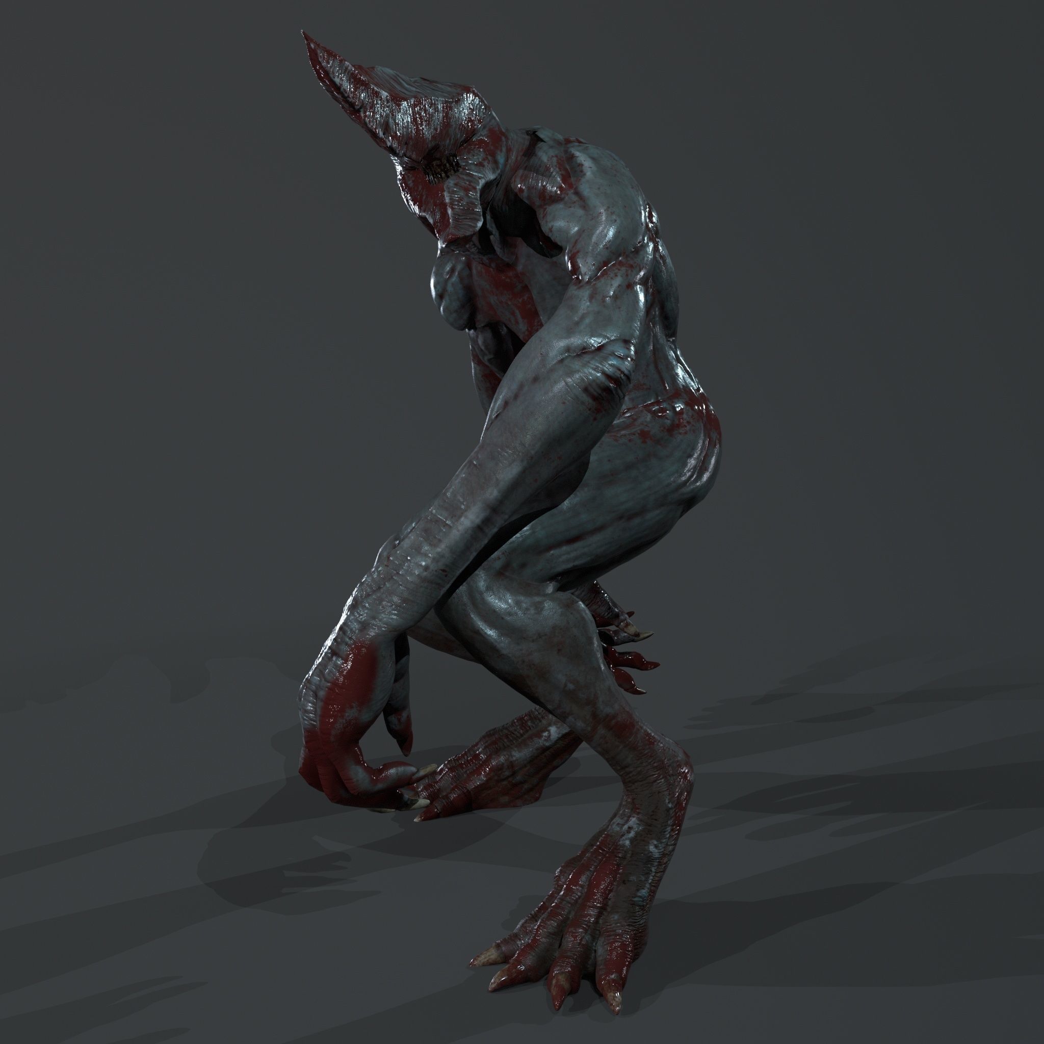 FEAR CREATURE - PRINTING3D - VIDEOGAMES Low-poly 3D model_17