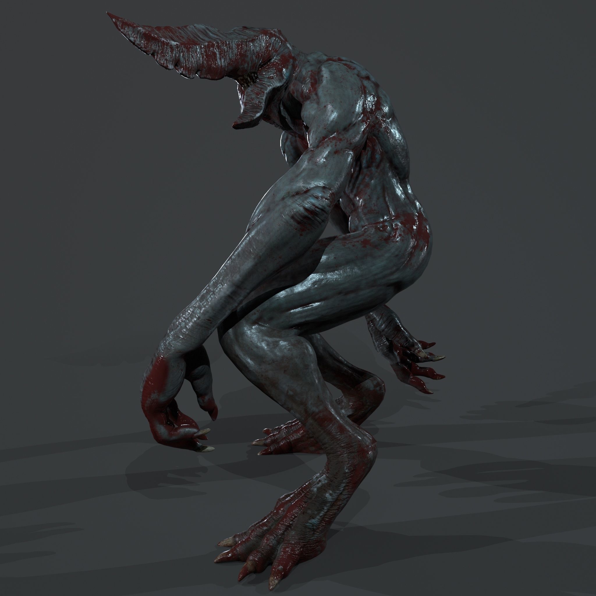 FEAR CREATURE - PRINTING3D - VIDEOGAMES Low-poly 3D model_16