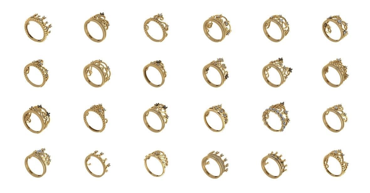 Hollow Rings Pack - 100 Models 3D print model_2