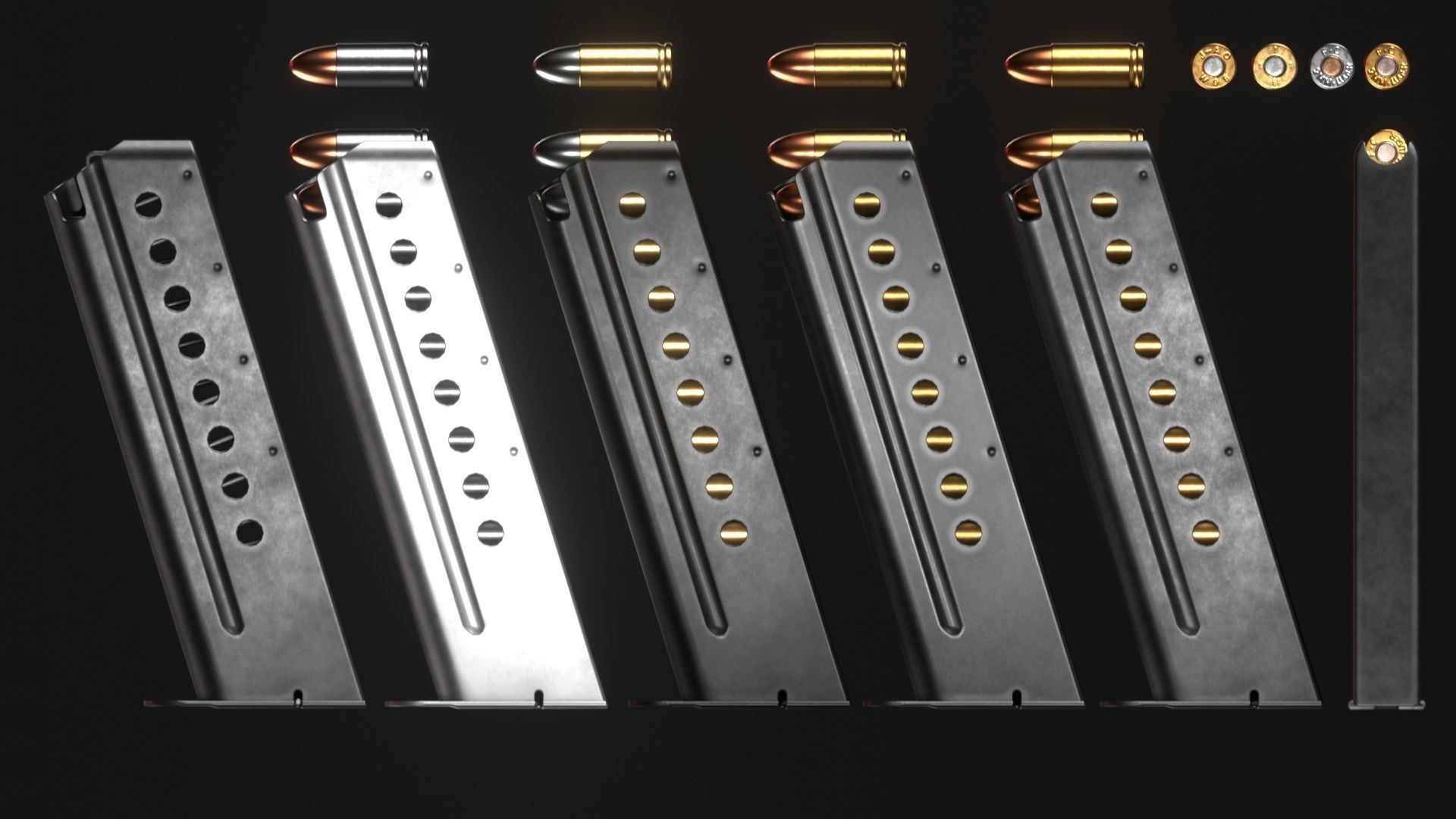 SIG Sauer P220 9mm - Pistole 75 - Minebea P9 - Game Asset Low-poly 3D model_15