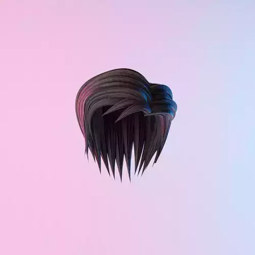 Stylized Hair 3D Model
