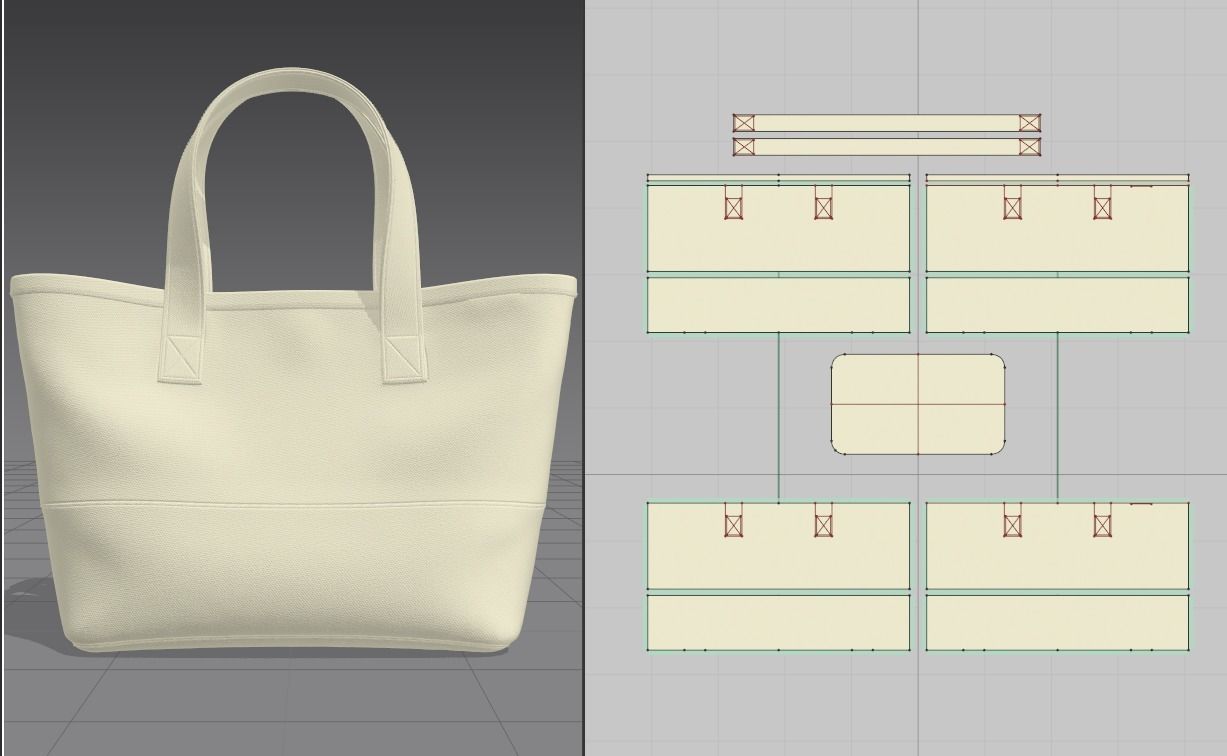 Tote Bag 3D model_1