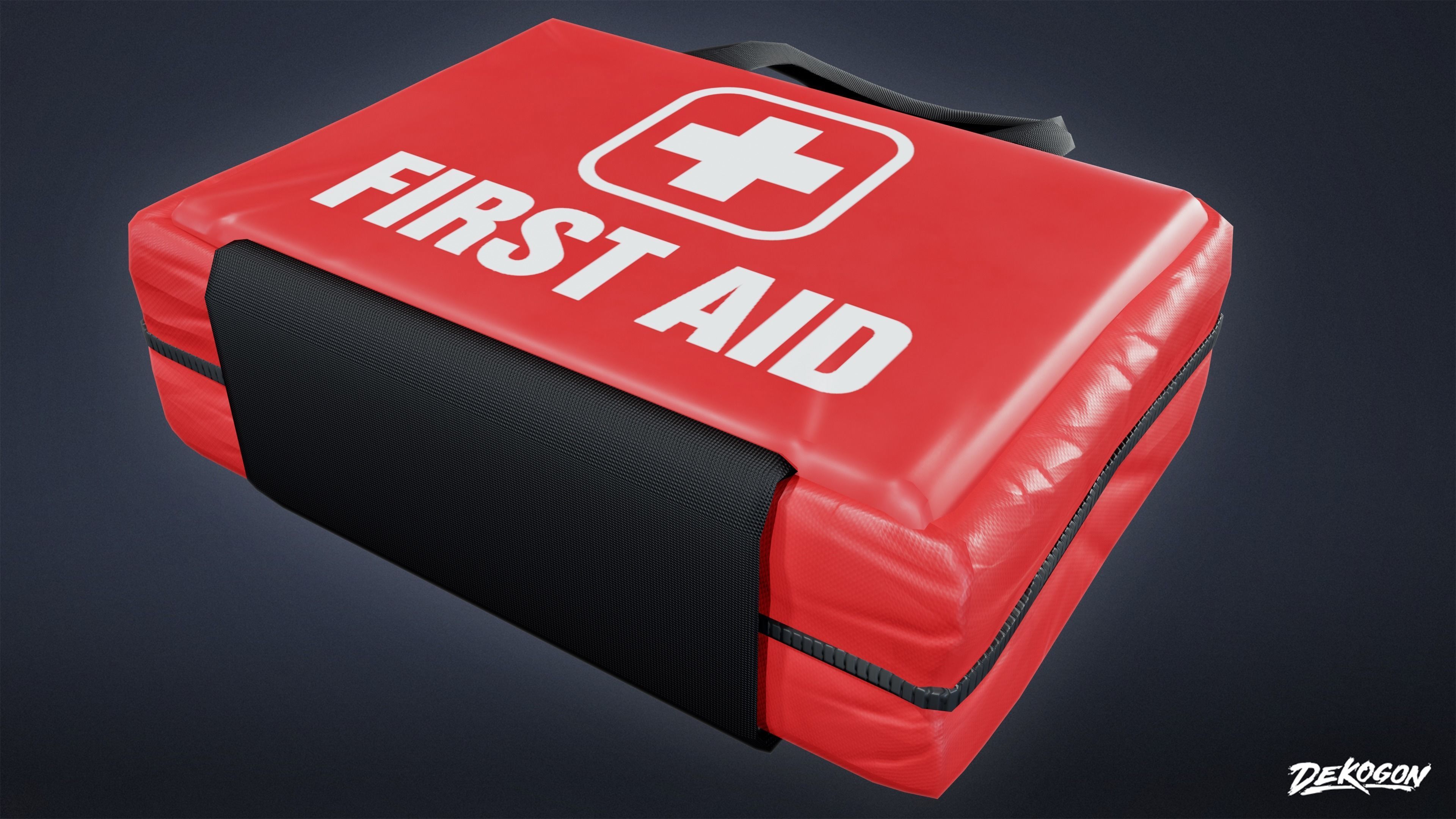 HOSPITAL - First Aid 01 - LOW POLY Low-poly 3D model_5